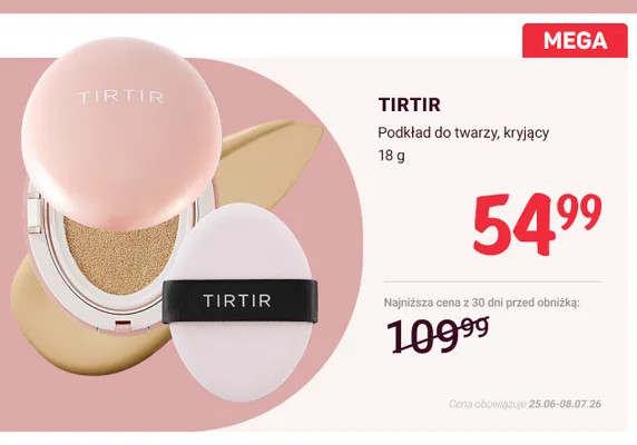 Podkład do twarzy kryjący Tirtir promocja w Rossmann