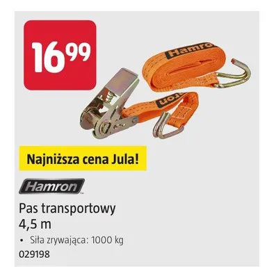 Pas transportowy Hamron promocja w Jula