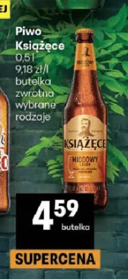 Piwo Książęce Miodowe promocja w Delikatesy Centrum