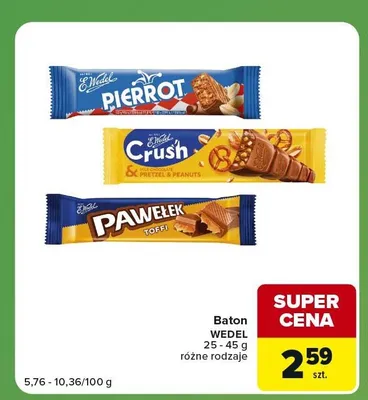 Baton Pawełek Toffi E.Wedel promocja w Carrefour Express