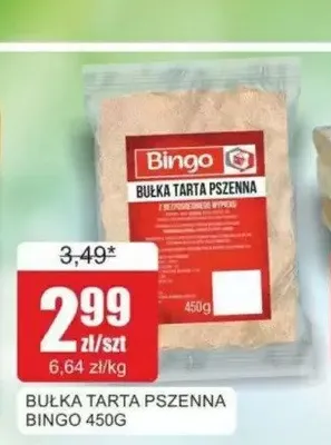 Bułka tarta pszenna Bingo promocja w Bingo