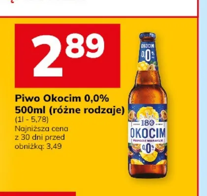 Piwo Okocim 0,0% 500ml promocja w Hitpol