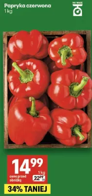 Papryka czerwona promocja w Delikatesy Centrum