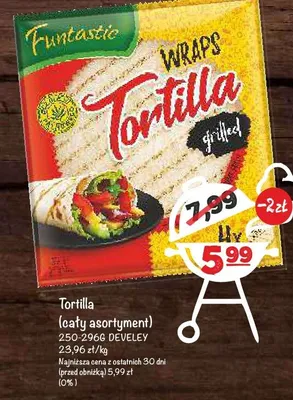 Tortilla Funtastic Wraps grilled (cały asortyment) promocja w Arhelan