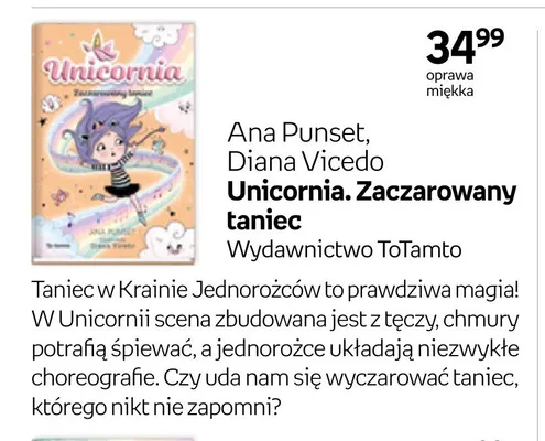 Książka Unicornia. Zaczarowany taniec promocja w Empik
