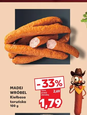 Kiełbasa toruńska Madej Wróbel promocja w Kaufland