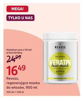 Regenerująca maska do włosów Revoss promocja w Rossmann