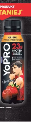 Jogurt proteinowy pitny YoPro Danone o smaku truskawka-malina promocja w Netto