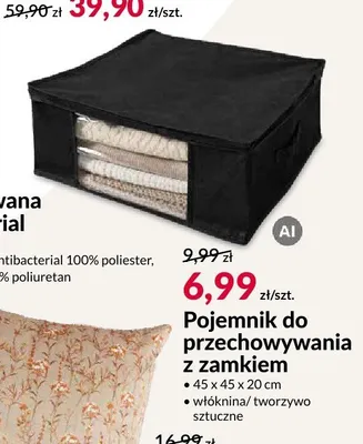 Pojemnik do przechowywania z zamkiem 45x45x20 cm promocja w Salony Agata