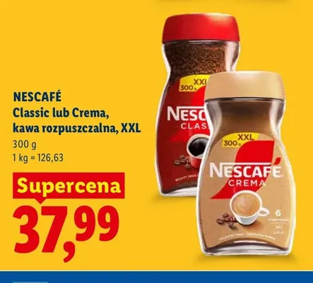 Kawa rozpuszczalna Nescafé Classic XXL promocja w Lidl