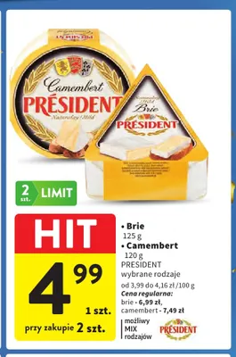 Ser brie Président promocja w Intermarche