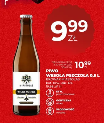 Piwo Wesoła Pszczoła Browar Miastolas promocja w Duży Ben