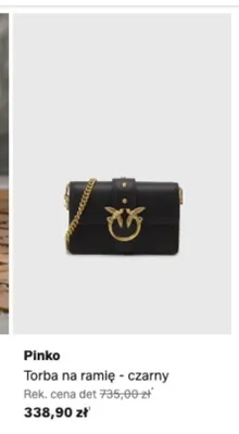 Torba na ramię Pinko czarna promocja w Lounge by Zalando