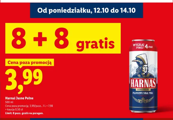 Piwo Harnaś promocja w Lidl