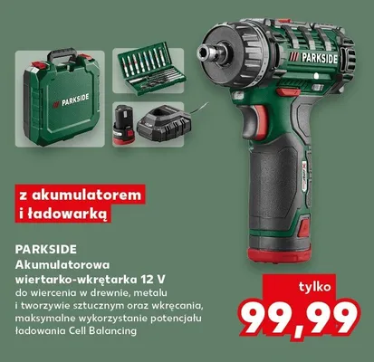 Akumulatorowa wiertarko-wkrętarka Parkside promocja w Kaufland