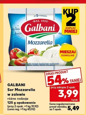 Ser Mozzarella Galbani w zalewie promocja w Kaufland