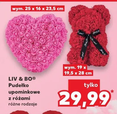 Pudełko upominkowe z różami promocja w Kaufland