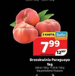 Brzoskwinia Paraguayo promocja w Delfin