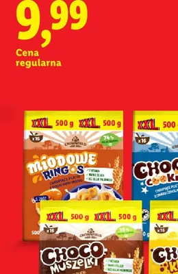 Płatki śniadaniowe Crownfield Miodowe Ringos XXL promocja w Lidl