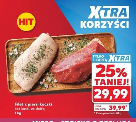 Filet z piersi kaczki bez kości ze skórą promocja w Kaufland