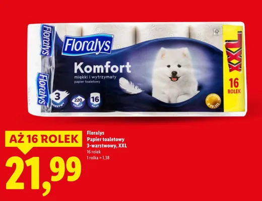 Papier toaletowy Komfort, miękki i wytrzymały, 3-warstwowy, XXL promocja w Lidl