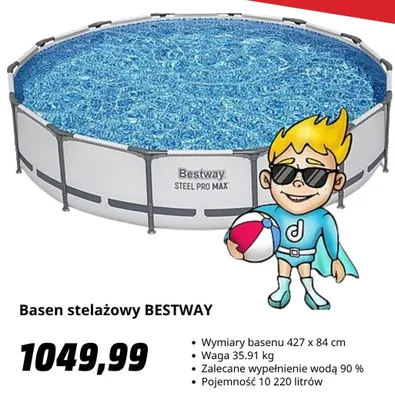 Basen stelażowy Bestway Steel Pro Max promocja w Media Markt