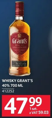 Whisky Grant's 40% 700 ML promocja w Selgros