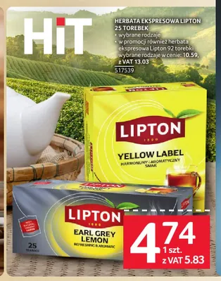 Herbata ekspresowa Lipton promocja w Selgros