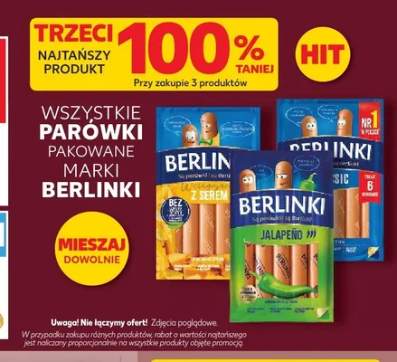Parówki Berlinki Jalapeno promocja w Kaufland