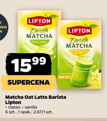 Matcha Oat Latte Barista vanilla Lipton promocja w Netto