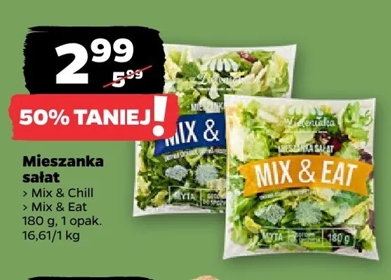 Mieszanka sałat Mix & Chill Z Zieleniaka promocja w Netto