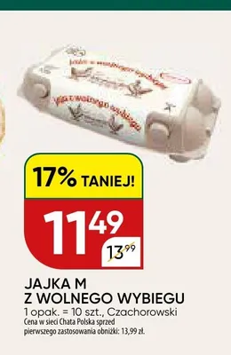 Jajka M z wolnego wybiegu Czachorowski promocja w Chata Polska