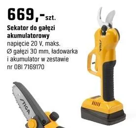 Sekator do gałęzi akumulatorowy promocja w OBI