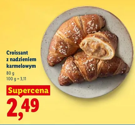 Croissant z nadzieniem karmelowym promocja w Lidl