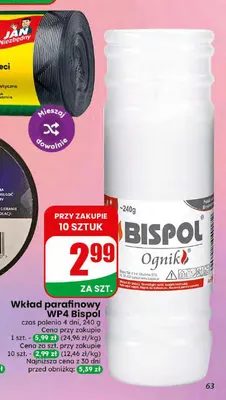 Wkład parafinowy WP4 Bispol promocja w Dino