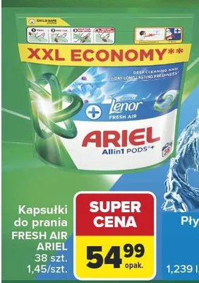 Kapsułki do prania Fresh Air Ariel promocja w Carrefour