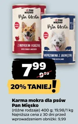 Karma mokra dla psów promocja w Netto