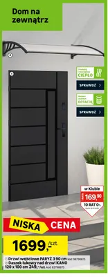 Drzwi wejściowe Paryż 3 90 cm promocja w Leroy Merlin