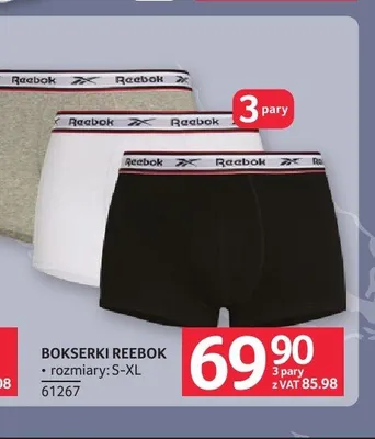 Bokserki męskie Reebok 3-pak promocja w Selgros