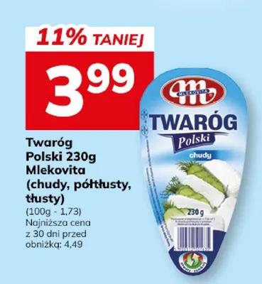 Twaróg Polski tłusty Mlekovita promocja w Hitpol