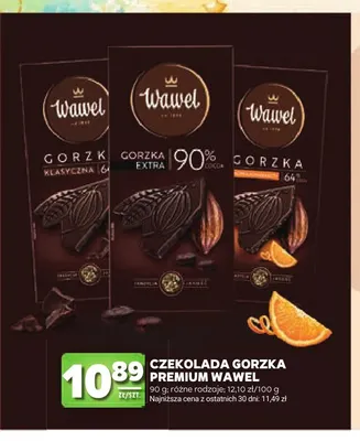 Czekolada gorzka Premium Wawel promocja w Stokrotka