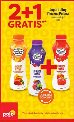 Jogurt pitny wybrane rodzaje promocja w POLOmarket