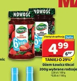 Dżem Łowicz 6 kcal truskawka promocja w Delfin