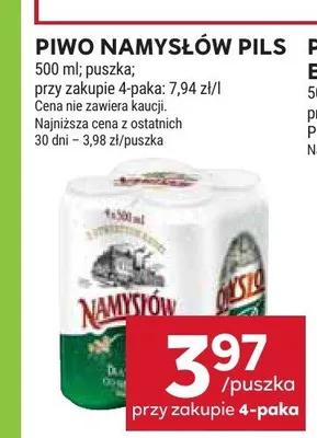 Piwo Namysłów Pils promocja w Stokrotka