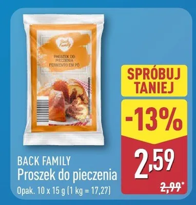 Proszek do pieczenia Back Family promocja w Aldi
