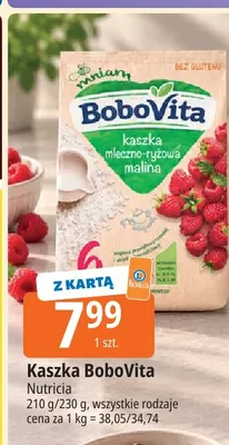 Kaszka mleczno-ryżowa malina BoboVita promocja w Leclerc
