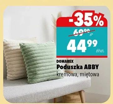 Poduszka kremowa, miętowa promocja w Biedronka