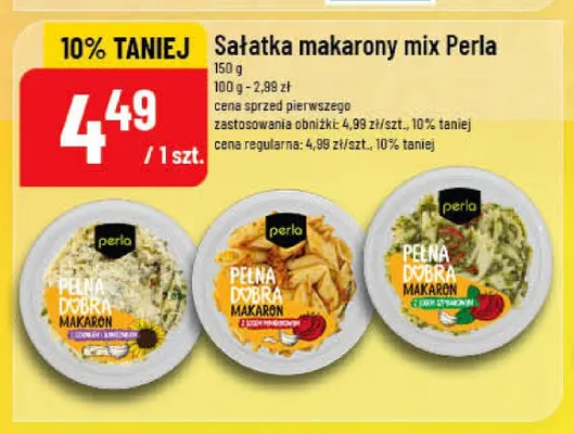 Sałatka Pełna Dobra makaron z sosem szpinakowym Perla promocja w POLOmarket