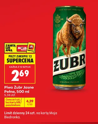 Piwo Żubr promocja w Biedronka