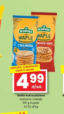 Wafle kukurydziane z siemieniem lnianym Kupiec promocja w emma MARKET